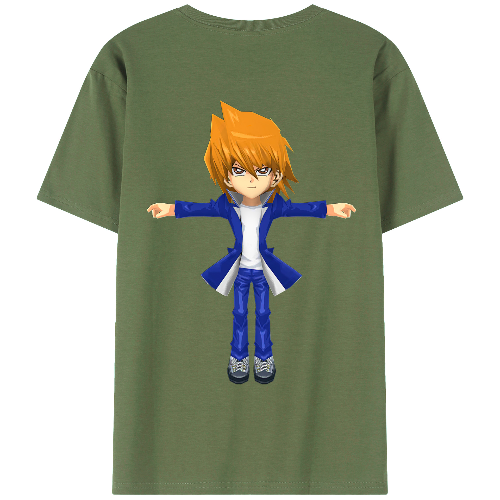 （画像用） 遊☆戯☆王 Yu-Gi-Oh! 綿100％ メンズ半袖Tシャツ（バックプリント） 通気性